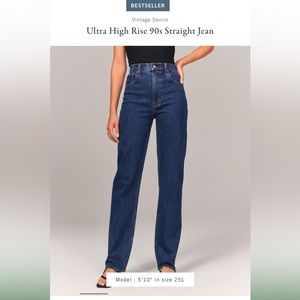 Abercrombie Ultra High Rise 90s Straight Jean